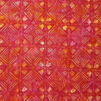 Preview: RED ORANGE - Chrome - Batikstoff aus Indonesien